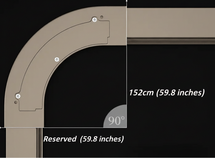 Axis Ultra-thin Silent L-Shaped Curtain Track