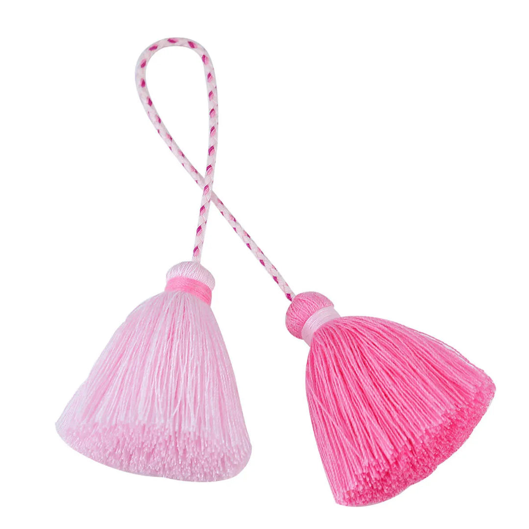 2 PC Vireau Double Tassel Cotton Thread Cord Tassels