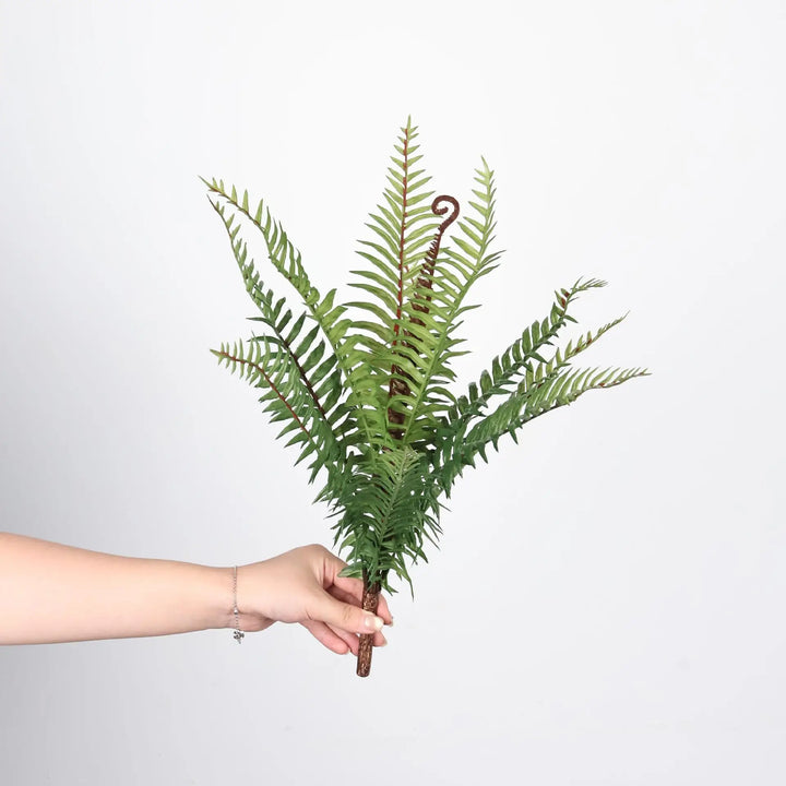 Fior 20 Inch Artificial Fern Leaves Faux Green Plant