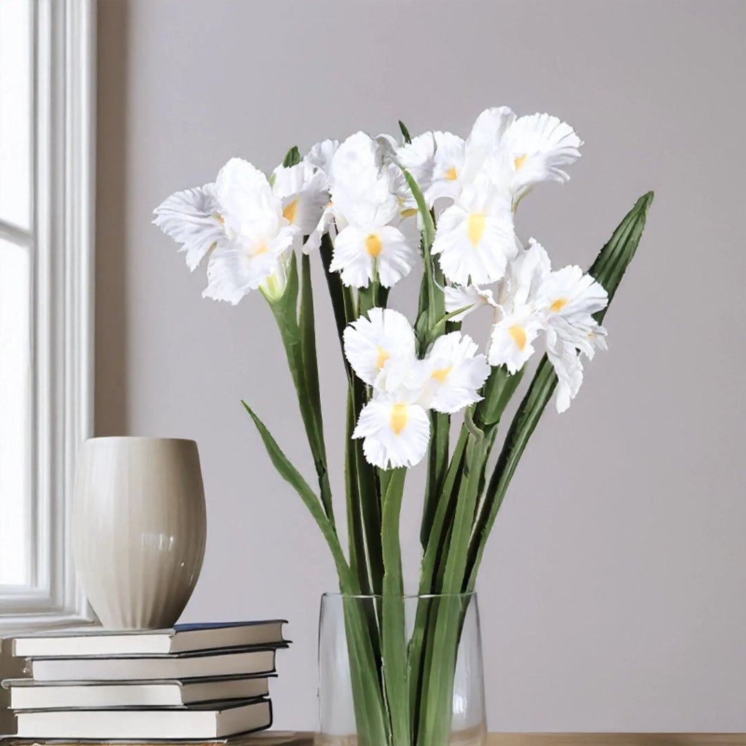 Clara 27 inch Faux Iris Flower