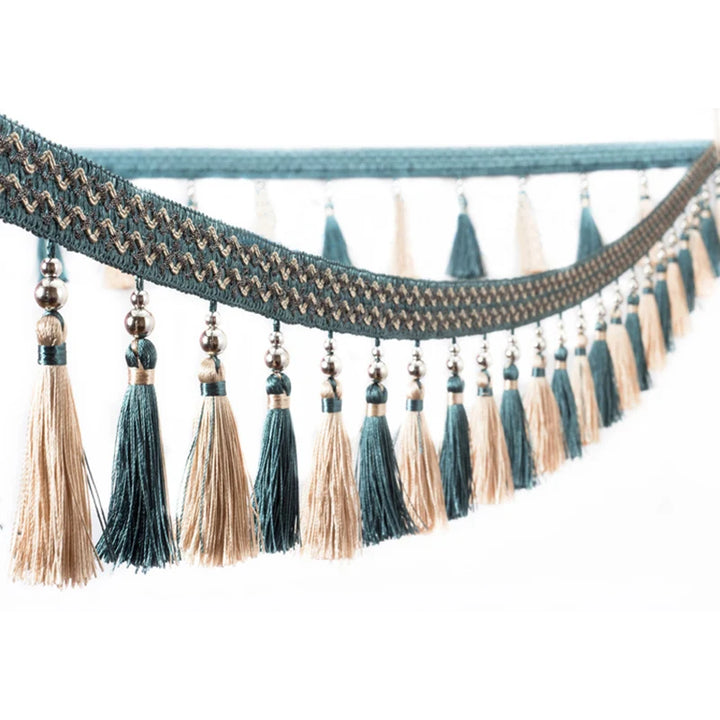 Olie Metal Beaded Tassel Fringe Trim