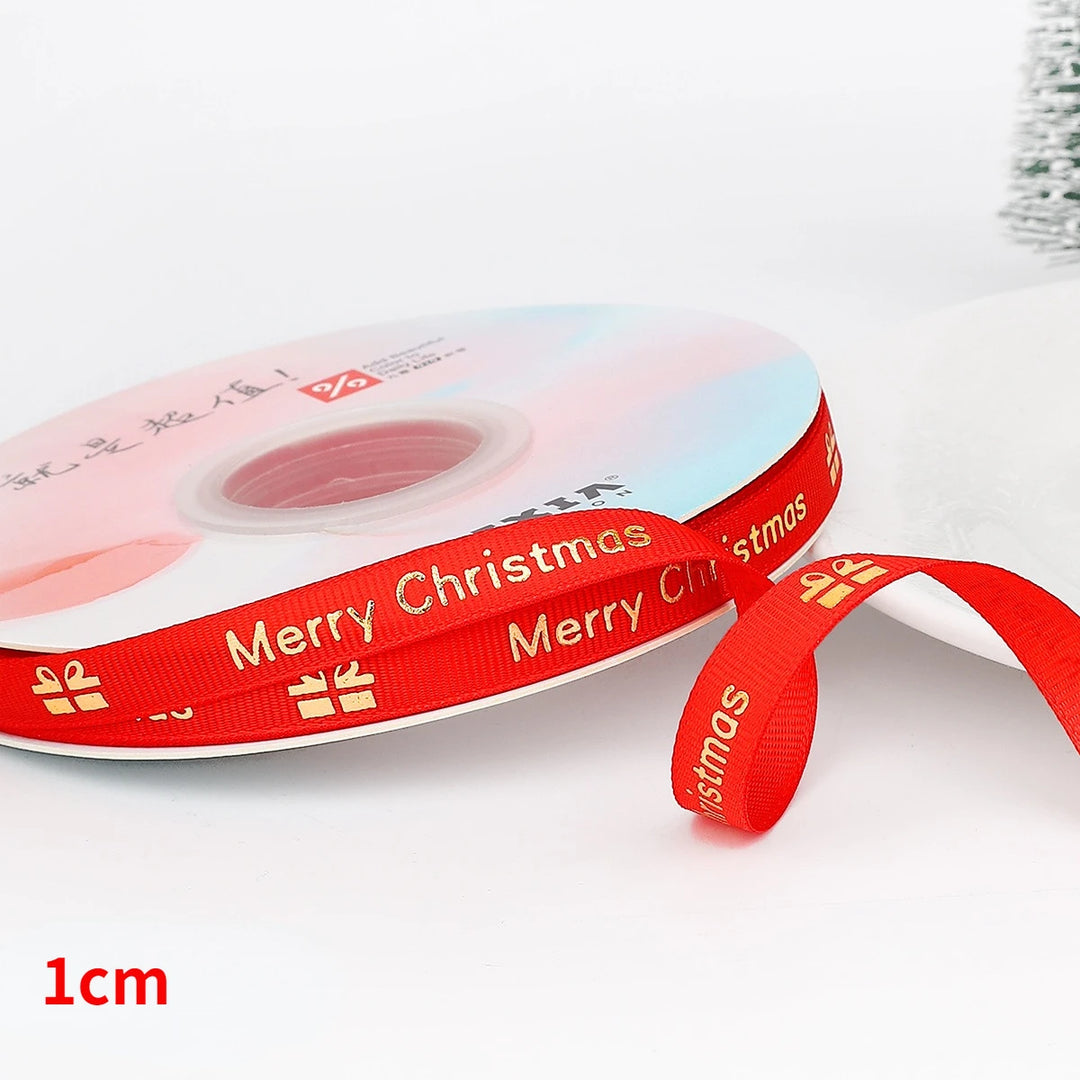 5 Yards / Polyester Printed Christmas Decoration Ribbon