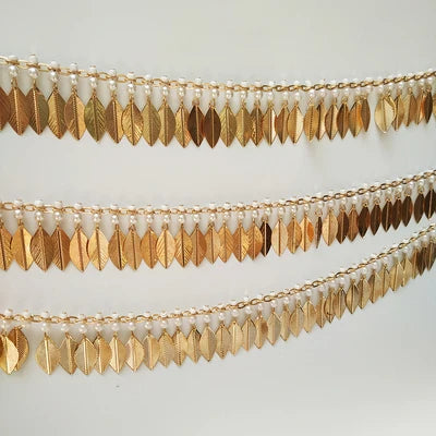 Ramses Metal Beaded Tassel Fringe Trim