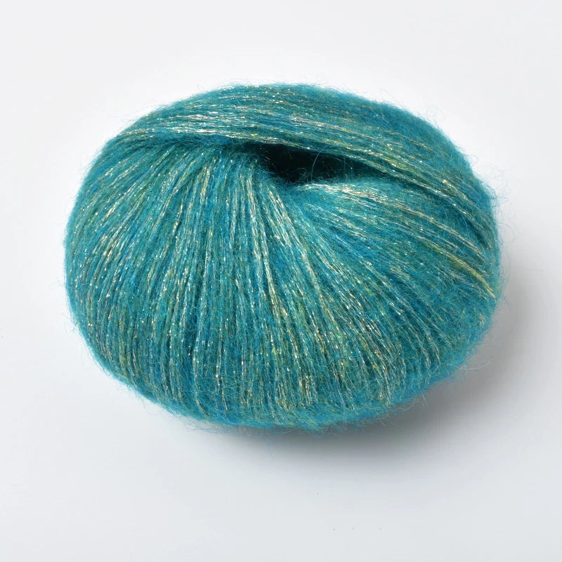 25g Golden Sequin Crochet Yarn