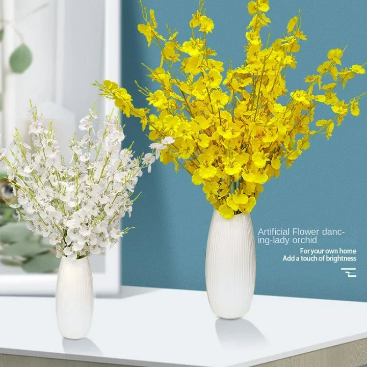 Aura 38 inch Artificial Dancing Orchid Yellow Fake Flower
