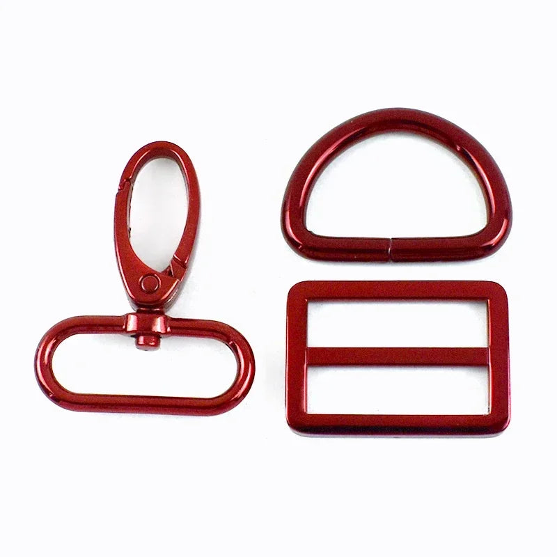 2 SET / 20-38mm Metal Buckles D Ring Lobster Buckle Set
