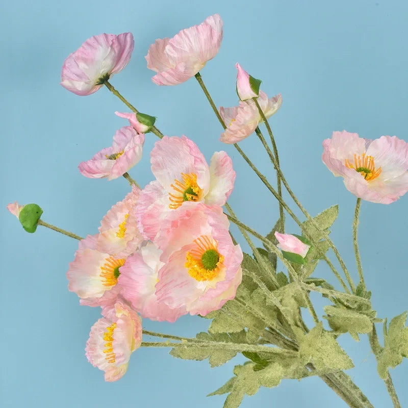 Orange Poppies Faux Flower