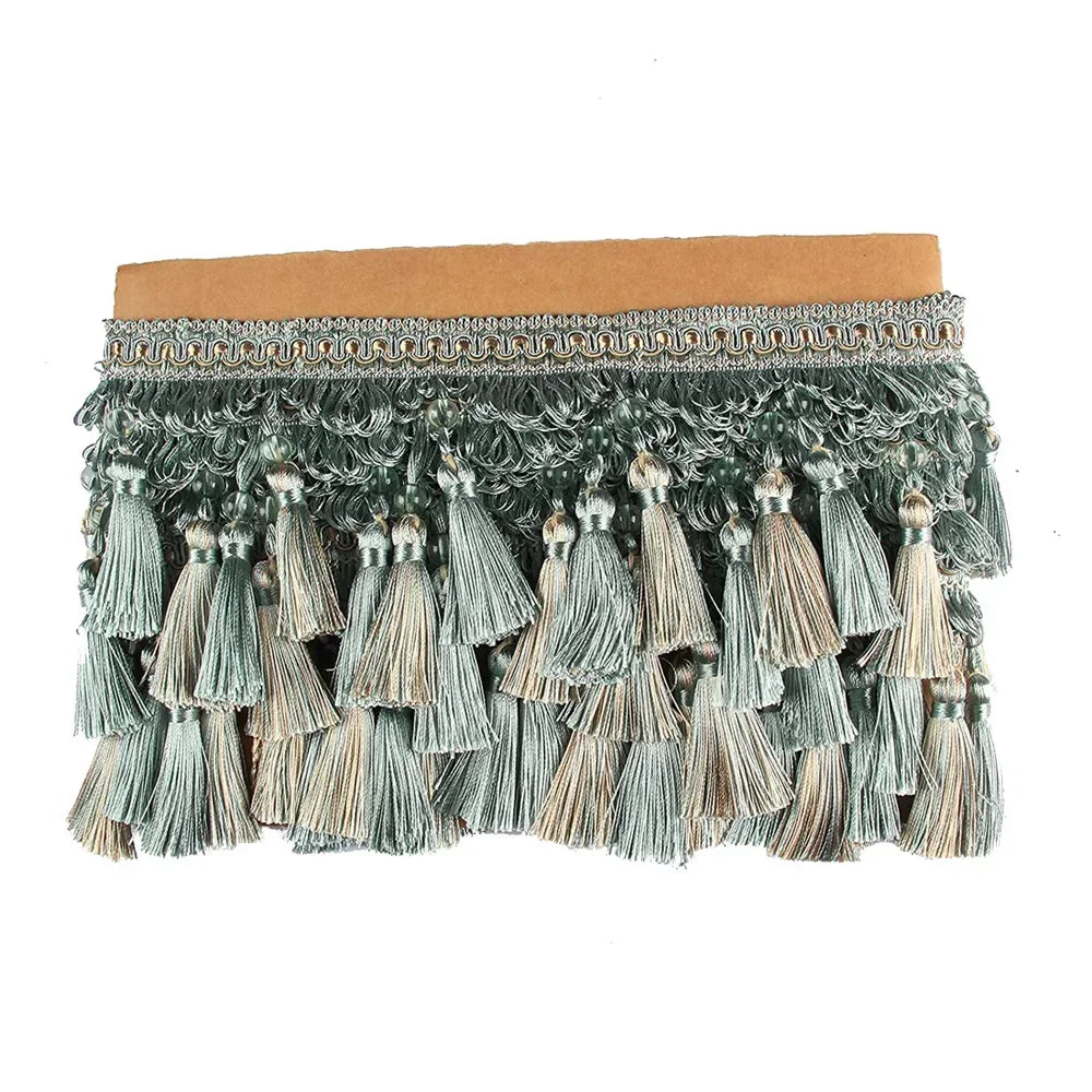 6 YARDS / Lucia Beaded Tassel Fringe Trim