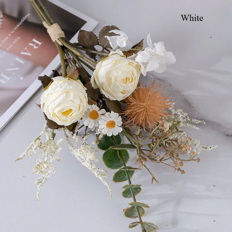 Elowen 16 Inch Artificial Rose Bud Hand-tied Bouquet