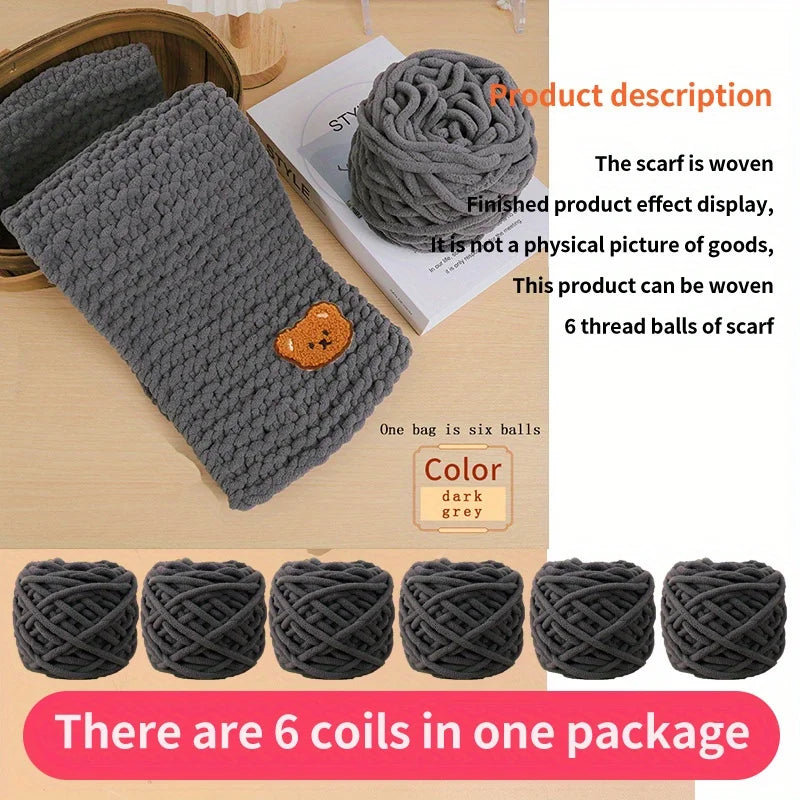 6 PC / Thread Thick Yarn Ball Set