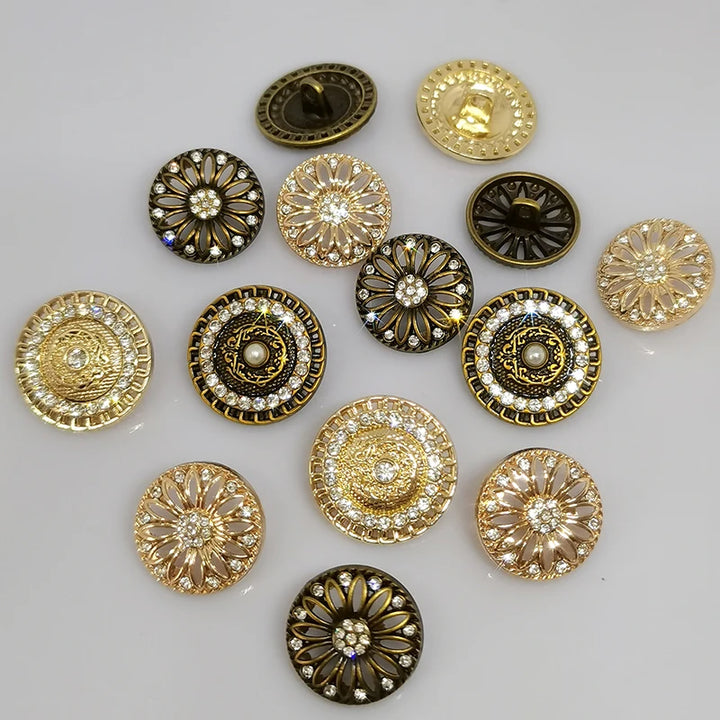 6 PC / Wyatt Rhinestone Buttons