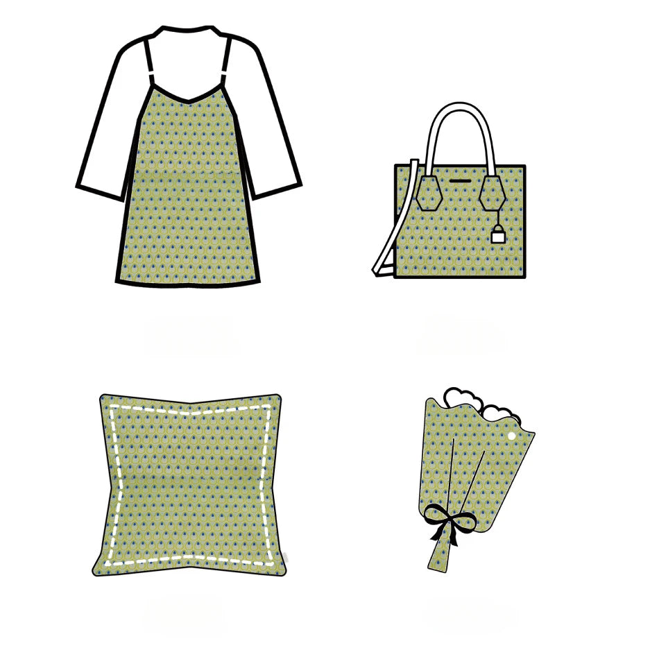 Fabian 3D Midcentury Bright Yellow Jacquard Fabric