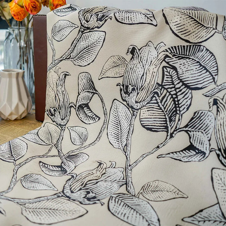 Ulsama Flower Printed Yarn Dyed Jacquard Fabric