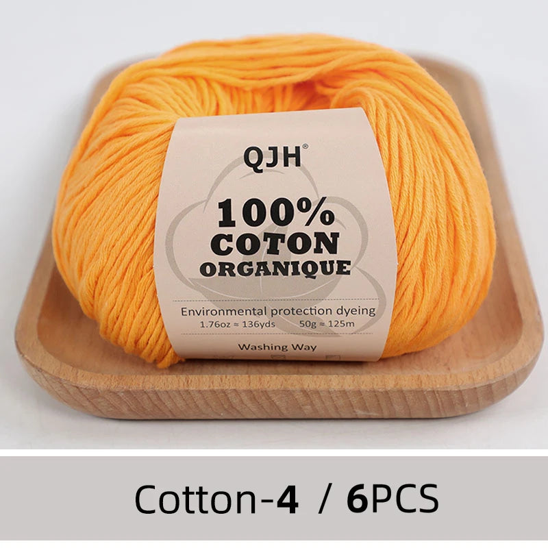 6 PC / 100% Cotton Summer Soft Yarn