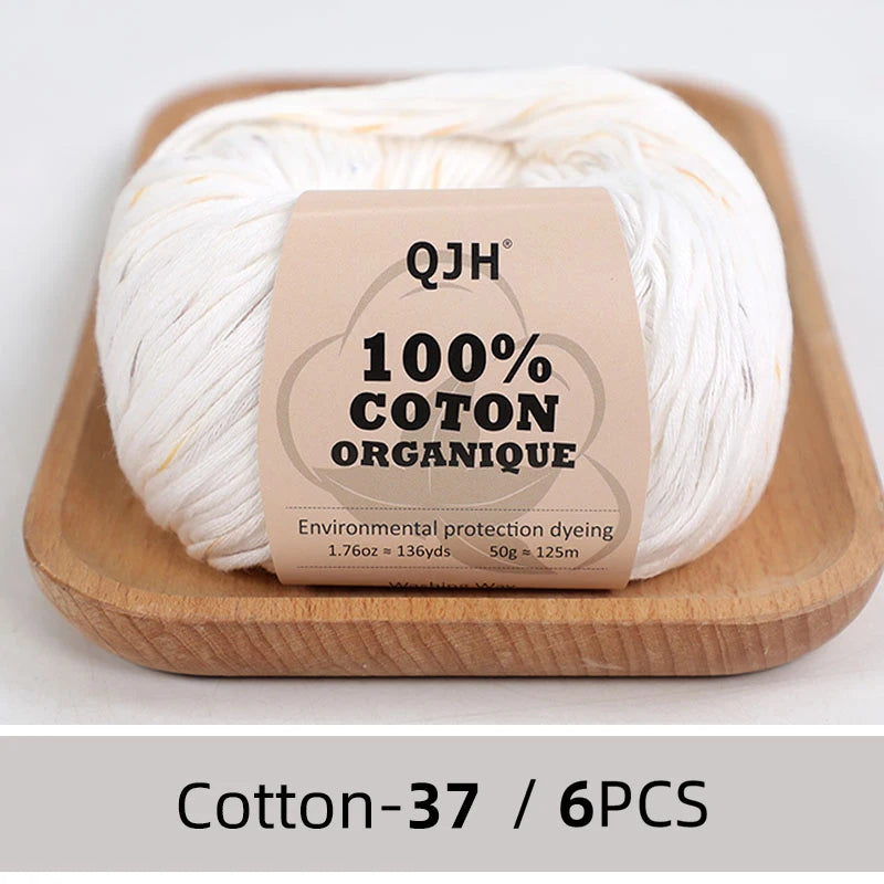 6 PC / 100% Egyptian Cotton Summer Soft Yarn