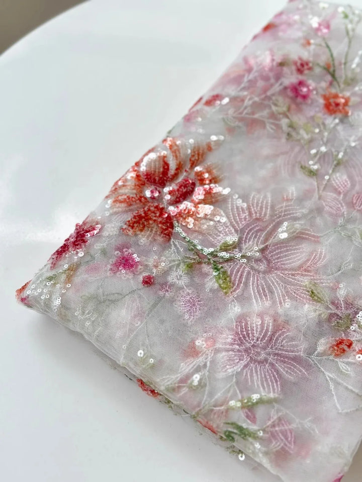 Milasn Embroidery Tulle Lace Fabric