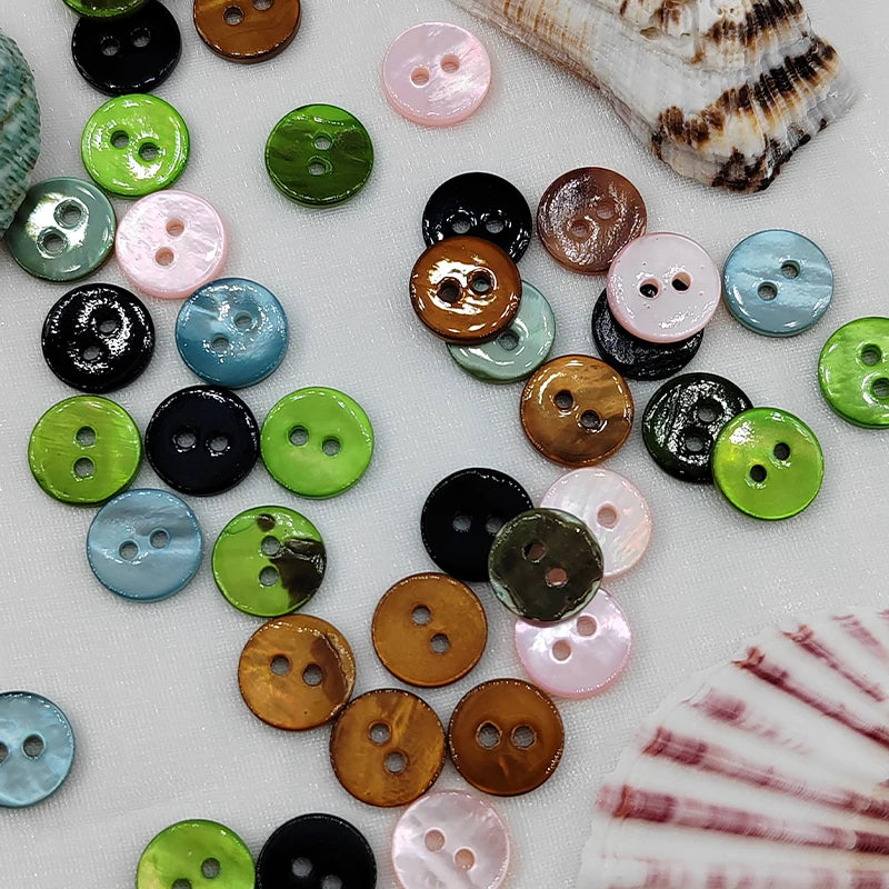 Koers 10MM Colorful Resin Shell Button - 10 PC