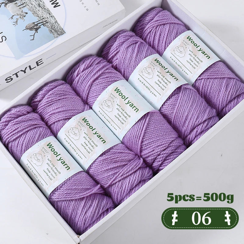 500g Gradient Color Rainbow Yarn