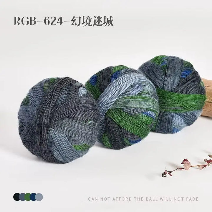 300g Pack Rainbow Wool Yarn