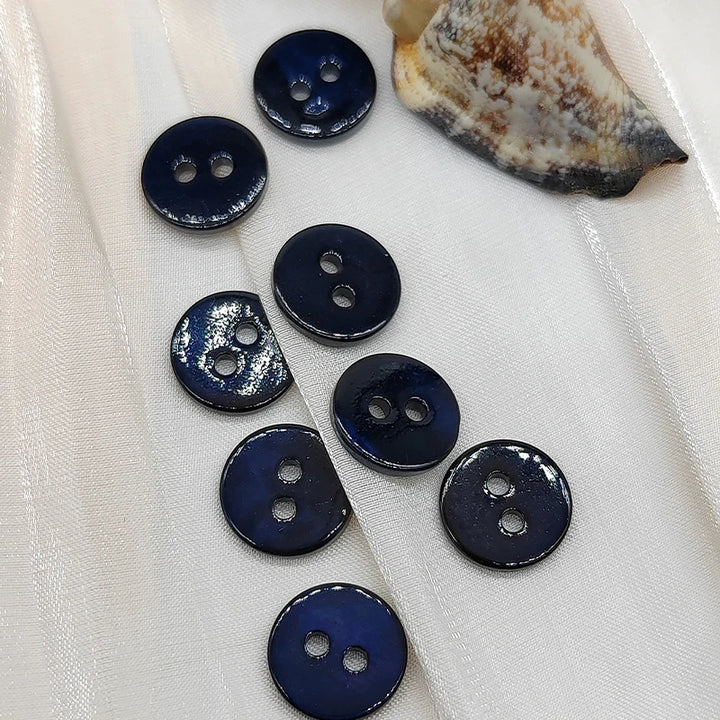 Koers 10MM Colorful Resin Shell Button - 10 PC