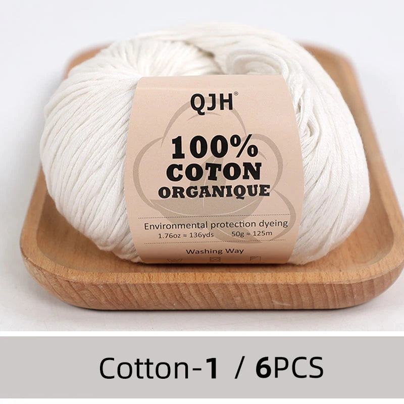 6 PC / 100% Cotton Summer Soft Yarn