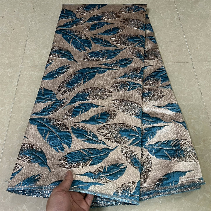 5 METRI / 3 COLORI / Tessuto Dilan Leaves in viscosa jacquard per abiti, giacche, completi, camicie, fodere di gonne
