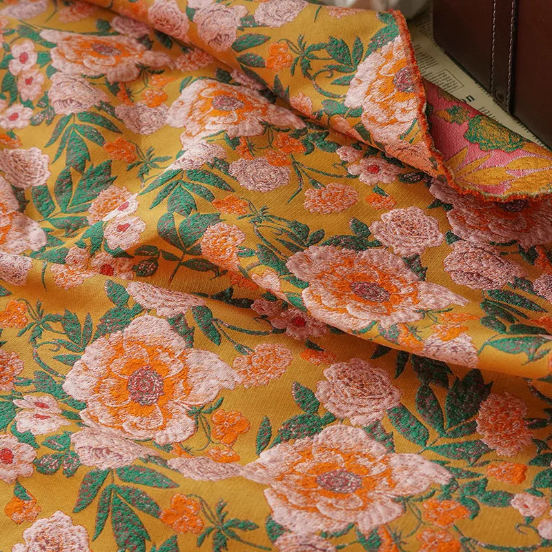 Oskjlo Floral Woven Jacquard Fabric
