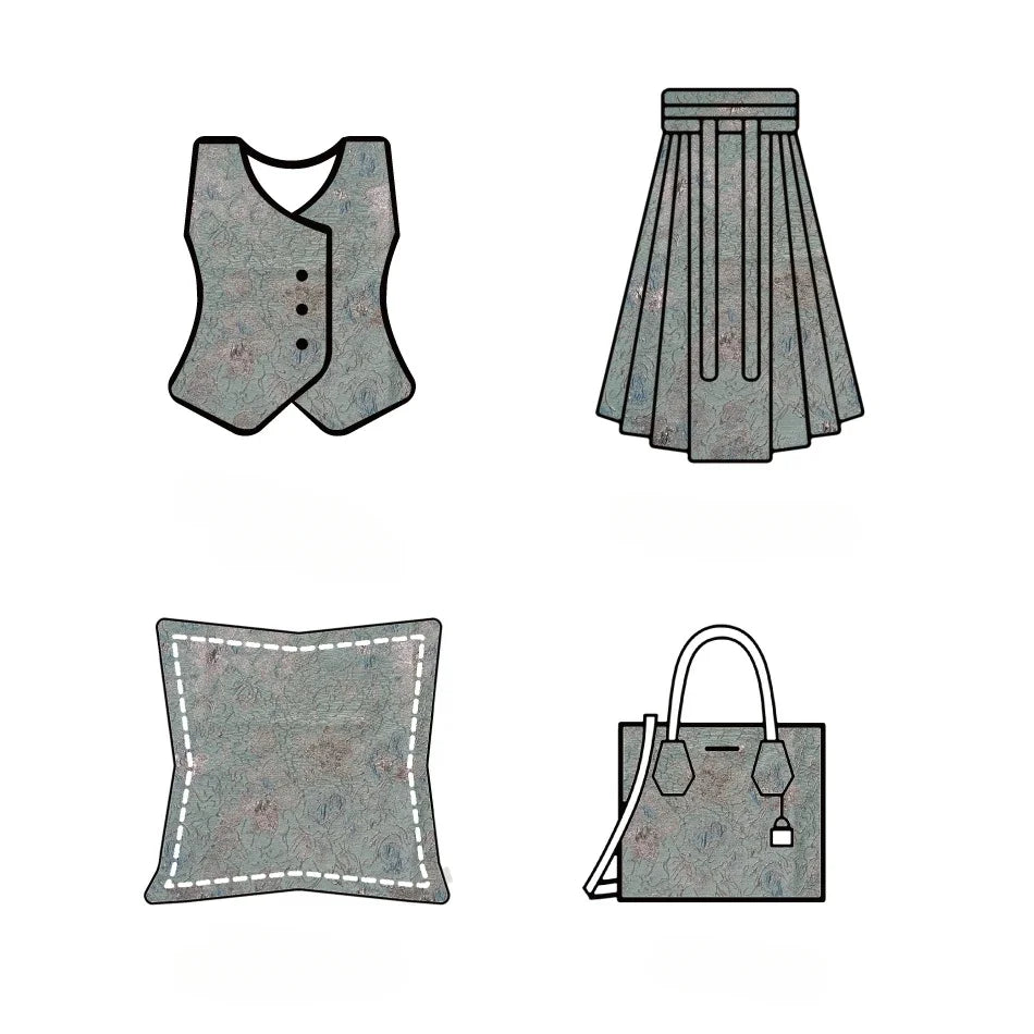 Carleton Gold Silk Relief Large Flower Jacquard Fabric