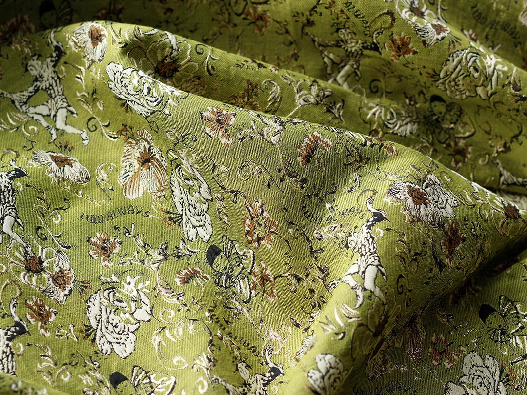 Oris Rose Flower Yarn Dyed Jacquard Fabric