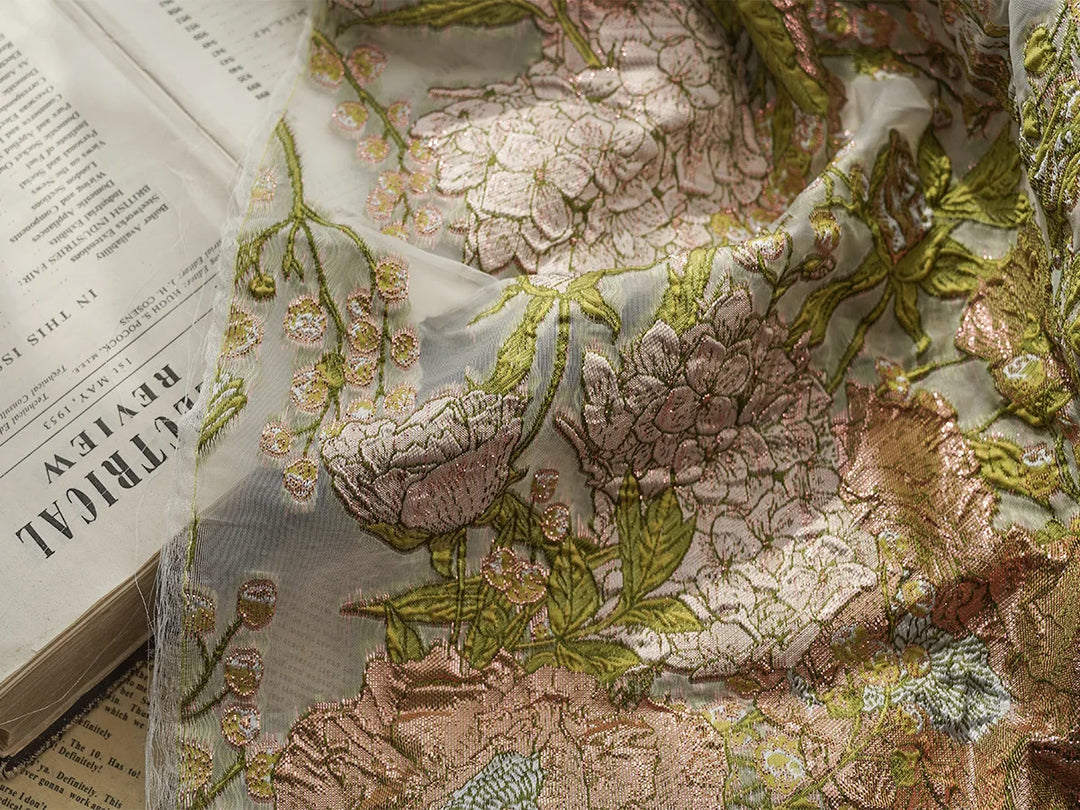 Sunori Classic Flower Yarn Dyed Jacquard Fabric