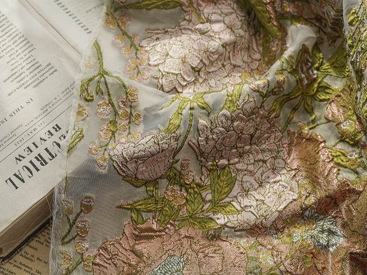 Sunori Classic Flower Yarn Dyed Jacquard Fabric