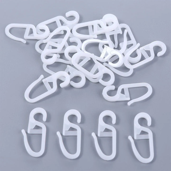 20 PC / Plastic Drapery Curtain Hooks