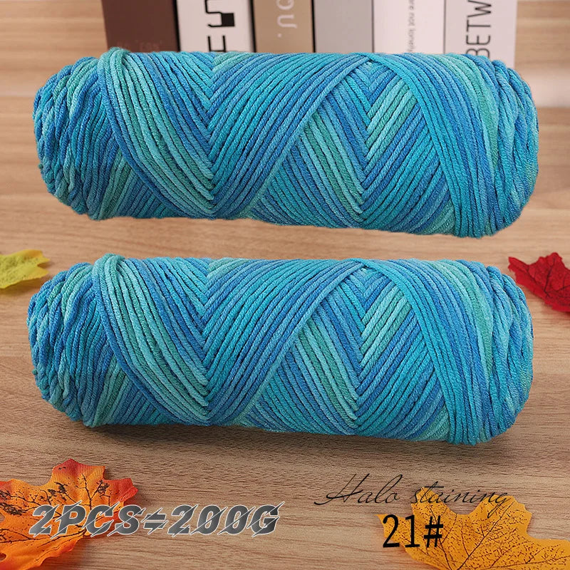 2 PC / Multicolor Acrylic Sweater Yarn