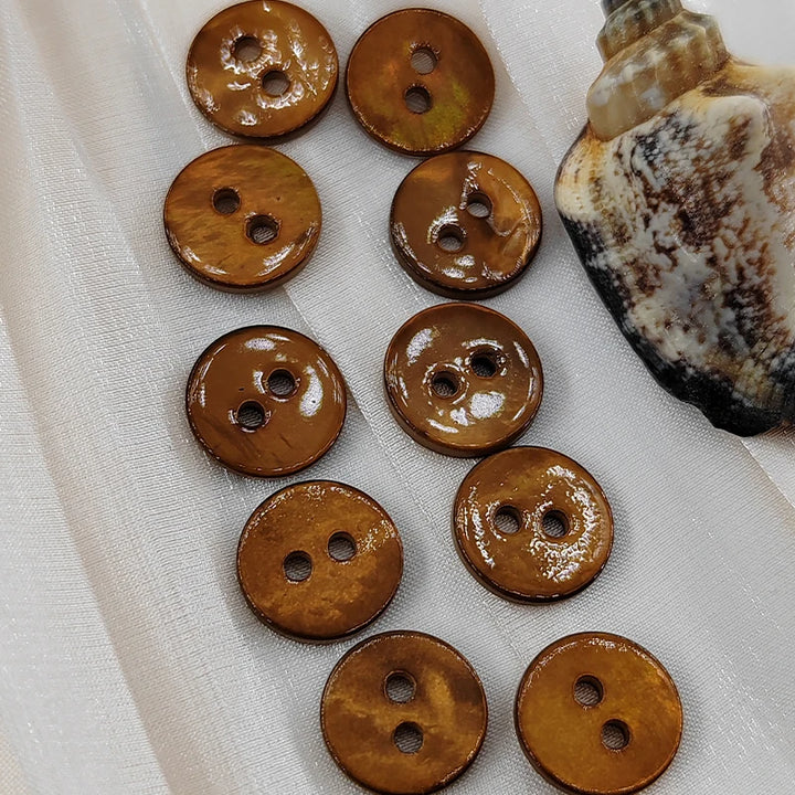 Koers 10MM Colorful Resin Shell Button - 10 PC