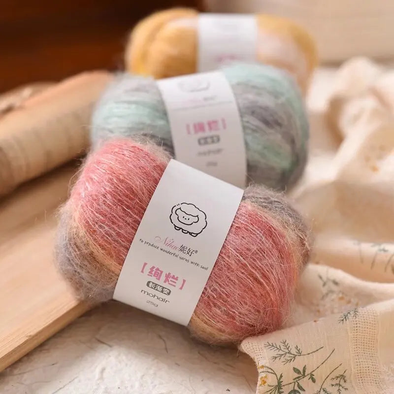 50g Gradient Blended Mohair  Yarn
