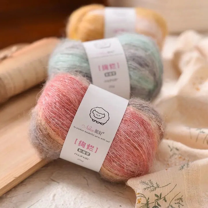 50g Gradient Blended Mohair  Yarn