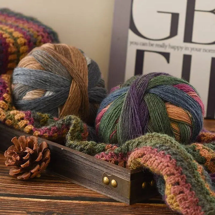 300g Pack Rainbow Wool Yarn