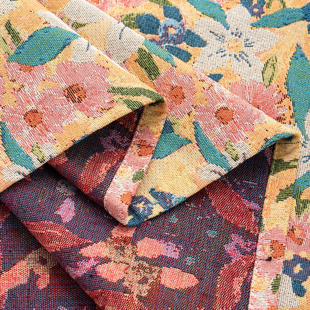 Medley Pastoral Style Floral Chenille Fabric