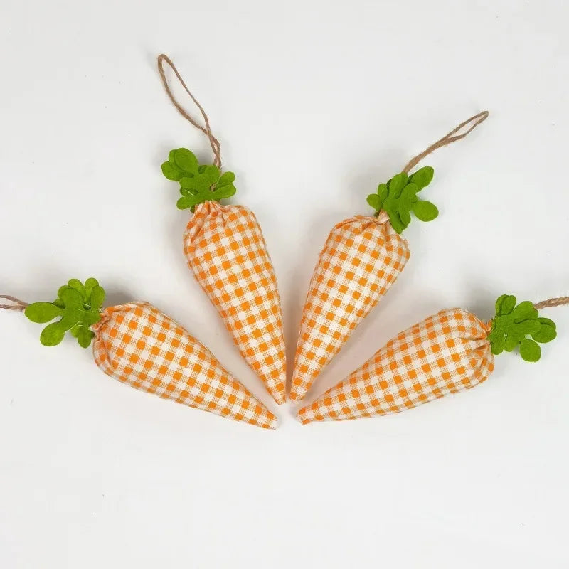 Easter Bunny Fabric Carrot Hanging Ornaments