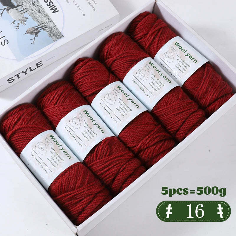 500g Gradient Color Rainbow Yarn