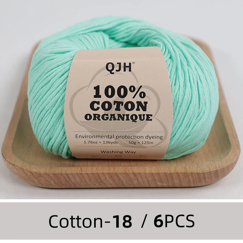 6 PC / 100% Egyptian Cotton Summer Soft Yarn