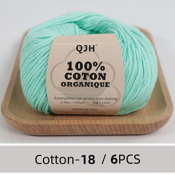 6 PC / 100% Cotton Summer Soft Yarn