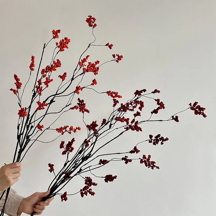 Musa 36 Inch Artificial Red Berry Fruit Branch