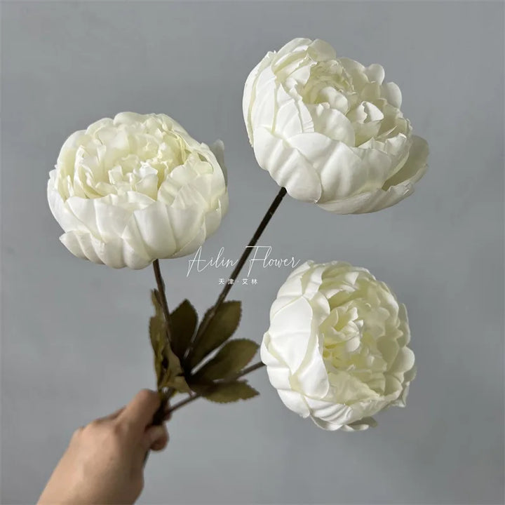 3 Peony Bloom Faux Flower