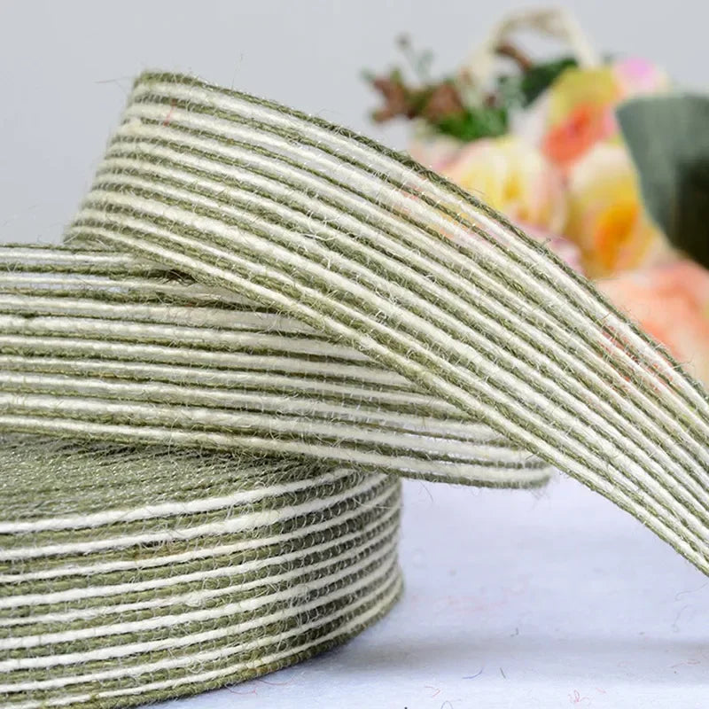 5 Yards / Colored Jute Burlap Hessian Ribbon Roll