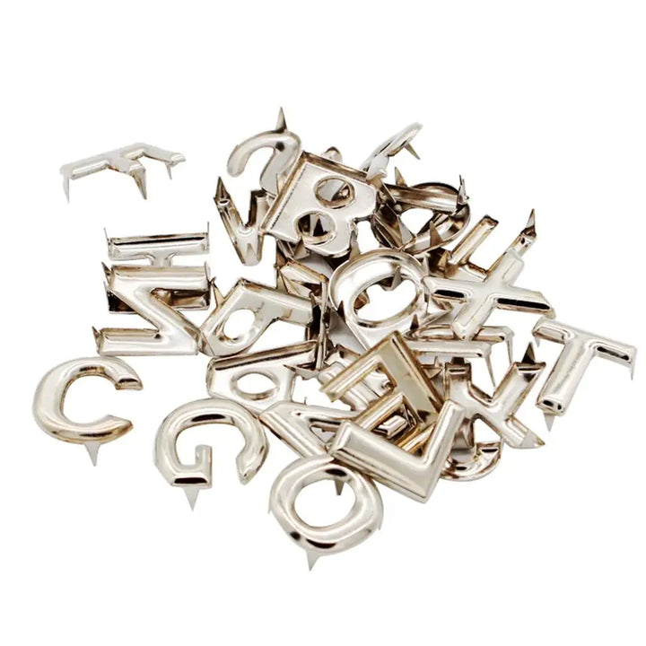 26Pcs English Letters A-Z Claw Nails Punk Rivets Stud Shoes Bags Accessories