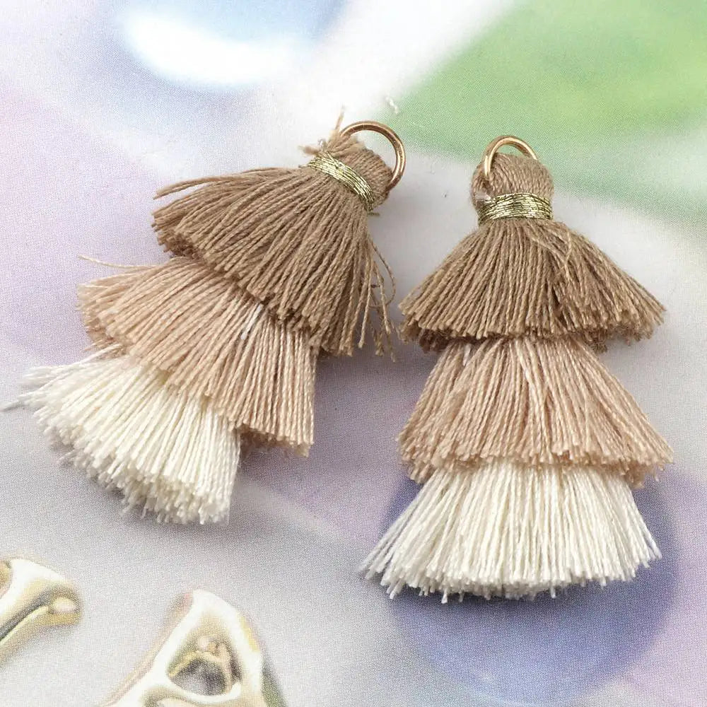 6 PC Fleuri Layered Key Tassels