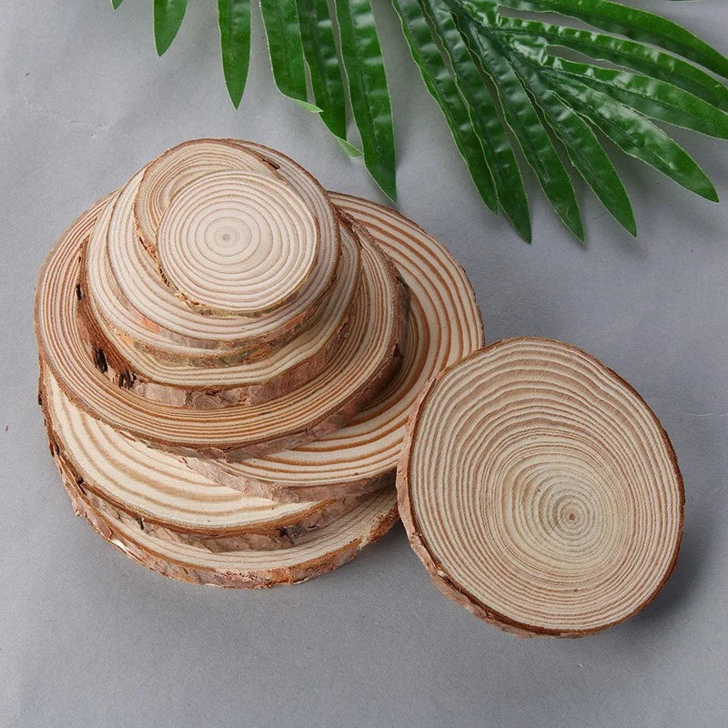 Natural Round Wood Coasters
