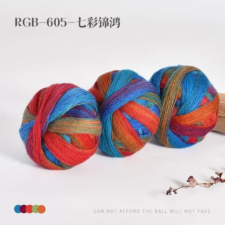 300g Pack Rainbow Wool Yarn