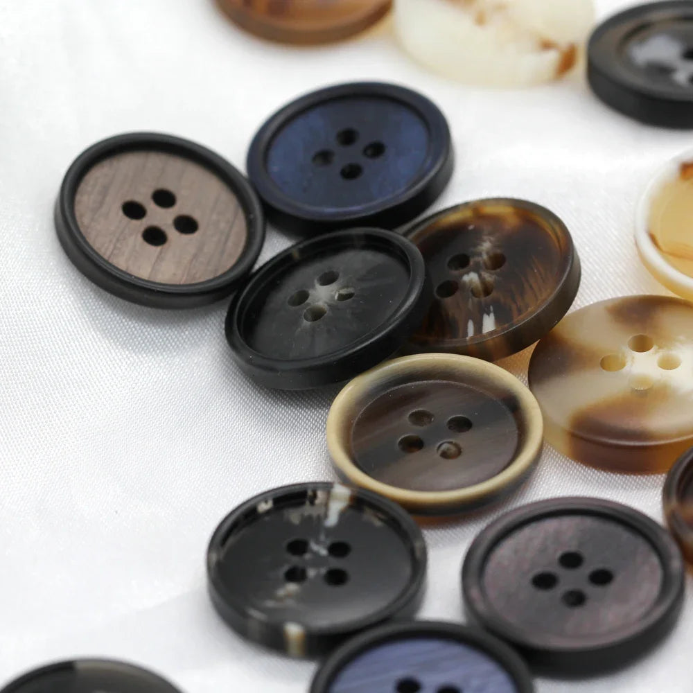 Manein 15/20mm Retro Men Suit Horn Resin Button - 20 PC